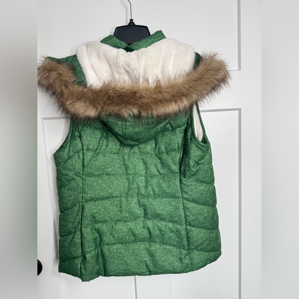 GreenTea Green Quilted Puffer Vest, New without Tag, Large - Picture 5 of 11